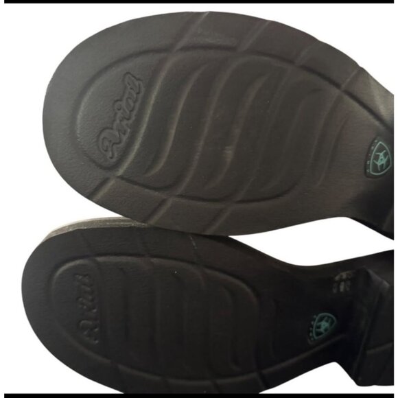 Ariat Fatbaby Leather Cowgirl Western Boots Women's 10 B Blue /Brown - Picture 8 of 10